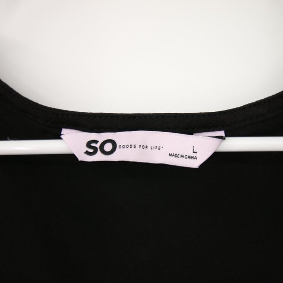 SO Black Long Sleeve Stretchy Crop Top Size L Soft NWOT - Picture 4 of 5